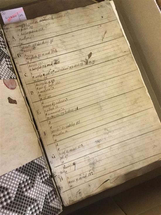 18/19C Cooper/Seaton (Chatham) Family Book, inc letters, postal history, sundry ephemera, etc & an 18C Commonplace book with index